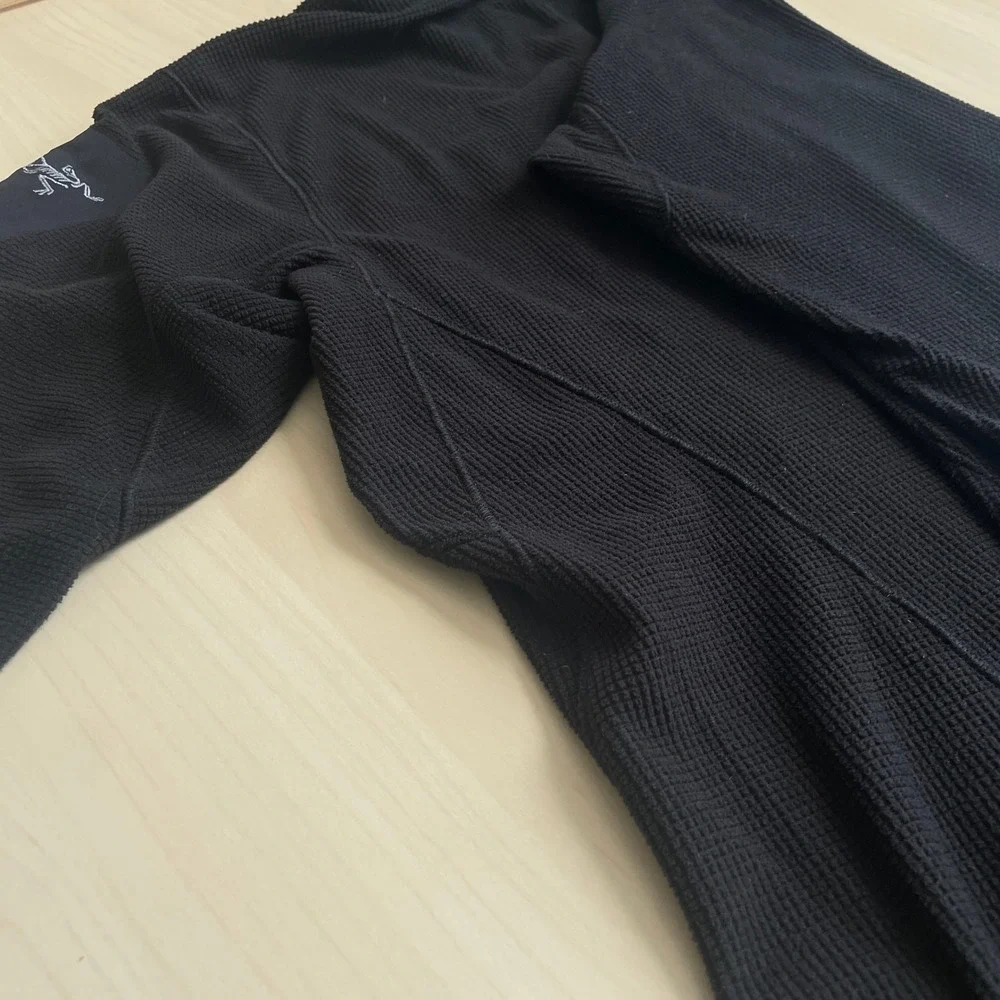 Arcteryx Women's Delta LT Jacket Zip Neck Pullover Black Waffle Grid Size Small - Picture 16 of 16